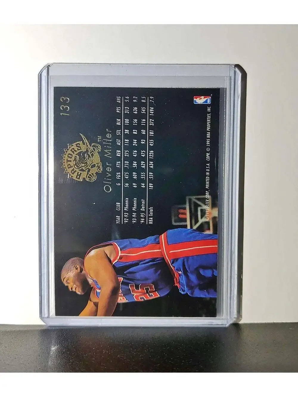 Oliver Miller 1995-96 Flair NBA #133 Card Toronto Raptors